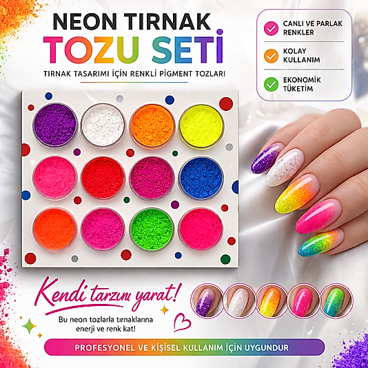 NEON TOZ 12 Lİ SET