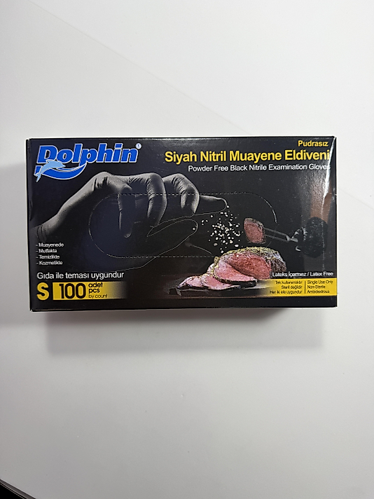 ELDİVEN DOLPHİN NİTRİL PUDRASIZ SİYAH (S)