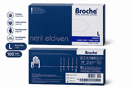 ELDİVEN BROCHE NİTRİL PUDRASIZ (L)