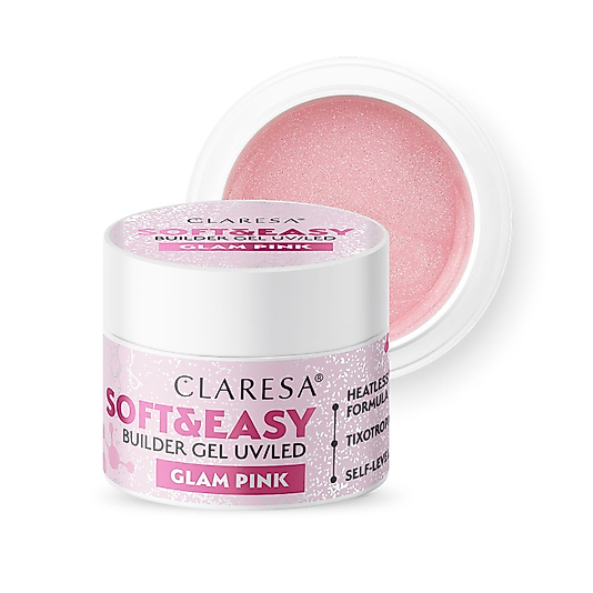 CLARESA Soft&Easy Builder Jel Glam Pink