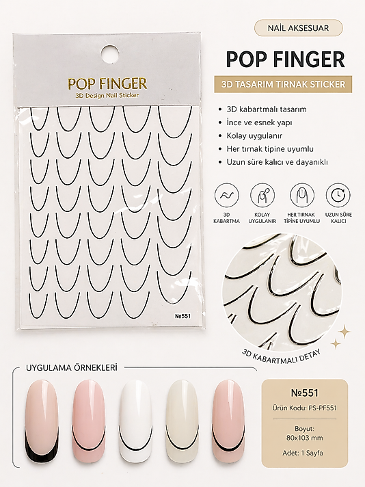 SLİDER DESİGN 3D POP FINGER 551 (SİYAH)
