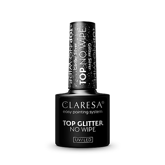 CLARESA TOP NO WIPE GLITTER SILVER 5g